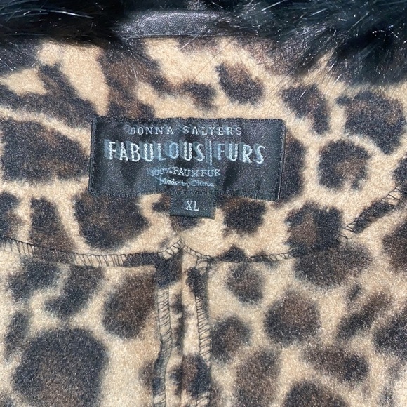Donna Salyers Fabulous Furs Animal Print Coat Size XL - Picture 8 of 9